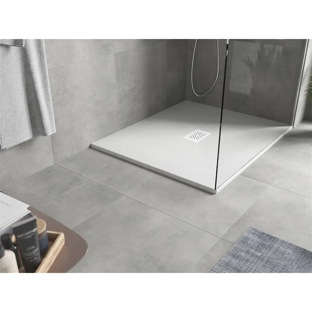 Mexen Hugo Rektangulært Smc-dusjbrett 110x100 Cm Hvit med Hvit Deksel - 42101011-w