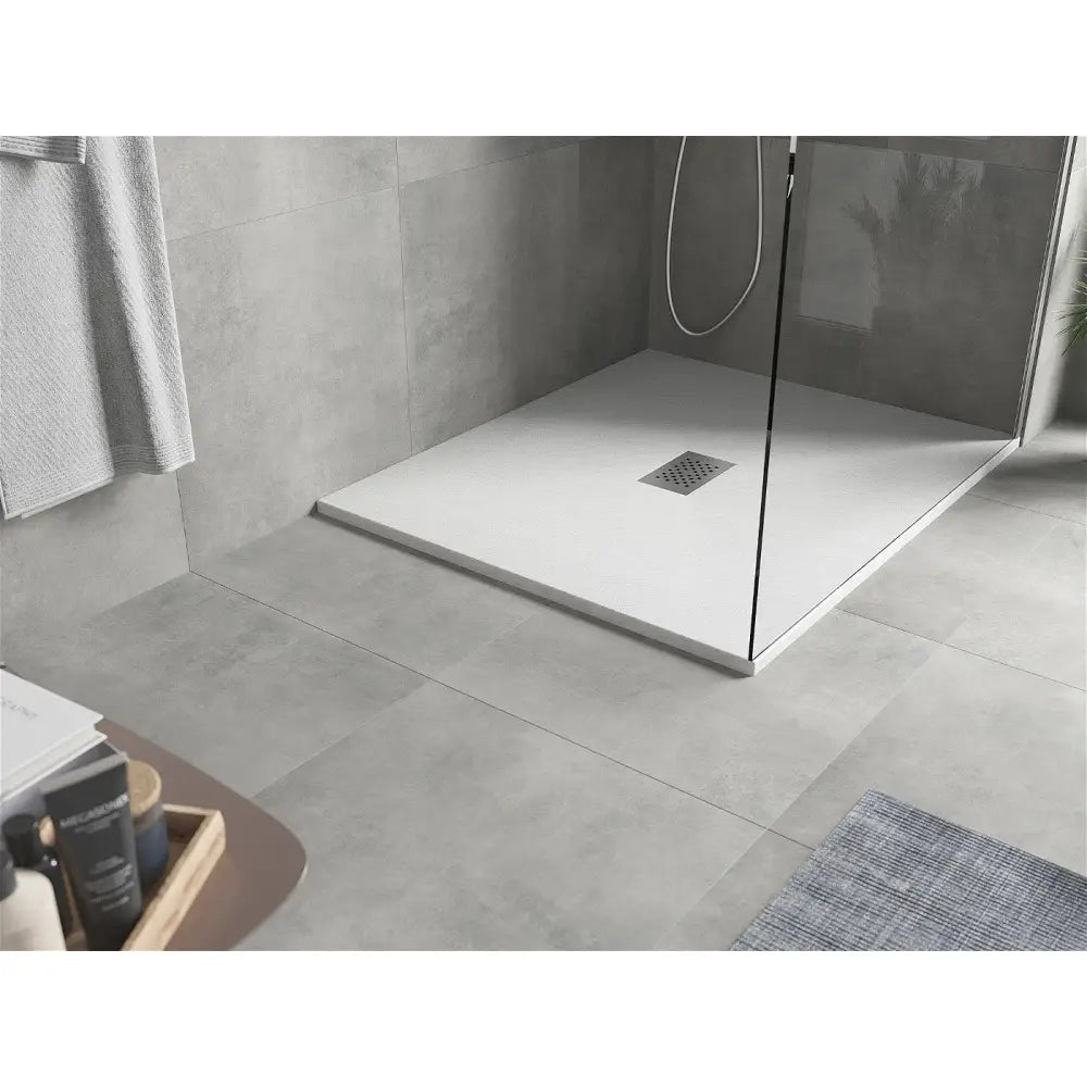 Mexen Hugo Rektangulært Smc-dusjbrett 130x100 Cm Hvitt Inox Deksel - 42101013-x - 5