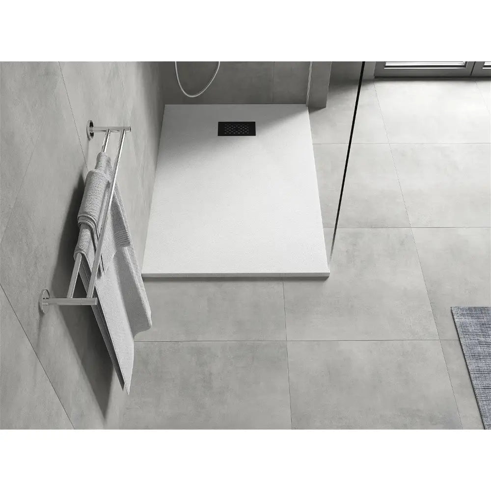 Mexen Hugo Rektangulært Smc Dusjkabinett 130x90 Cm Hvitt med Svart Deksel - 42109013-b