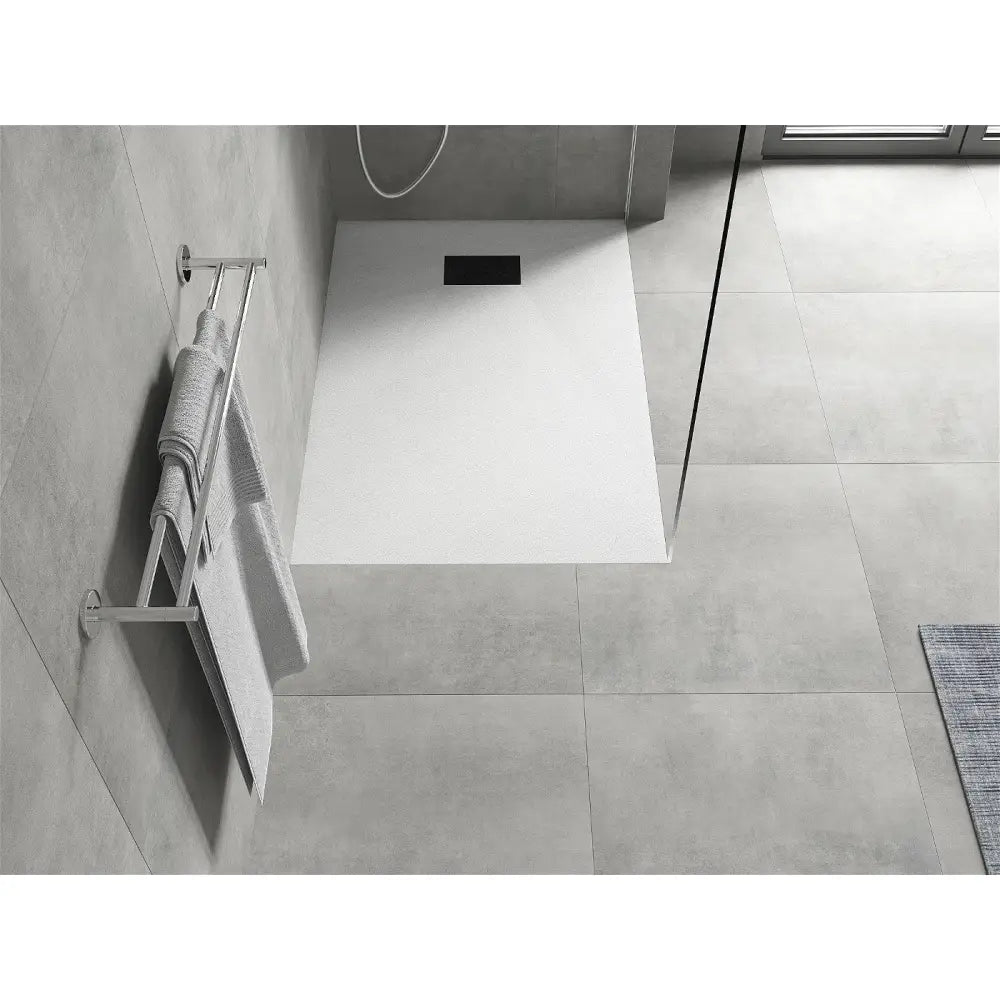 Mexen Hugo Rektangulært Smc Dusjkabinett 130x90 Cm Hvitt med Svart Deksel - 42109013-b