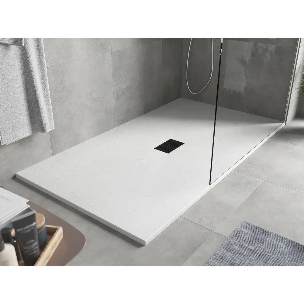Mexen Hugo Rektangulært Smc-dusjkabinett 200x100 Cm Hvit med Sort Deksel - 42101020-b