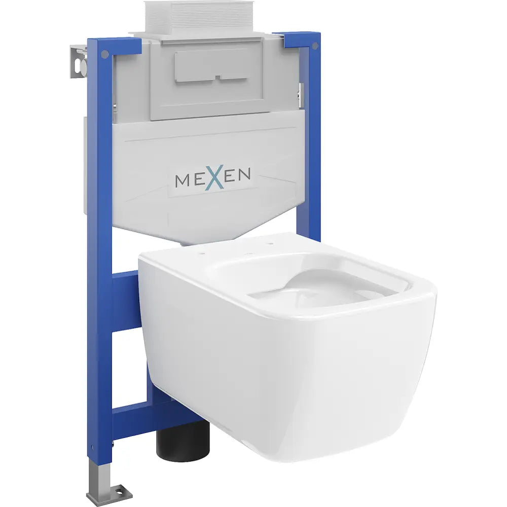 Mexen Innbygd Wc-sett Med Fenix Xs-u Ramme Og Wc-skål Margo Hvit - 6853342xx - 1