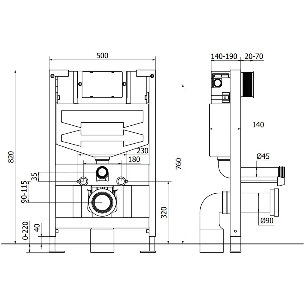 Mexen Innbyggingspakke For Toalett Fenix Xs-f Ramme Med Carmen Toalettskål Hvit - 6803388xx - 2