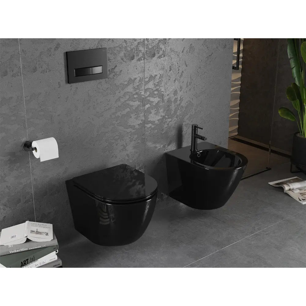 Mexen Innbyggingssett For Bidet Fenix b Ramme Med Lena Bidet Glanset Svart - 2