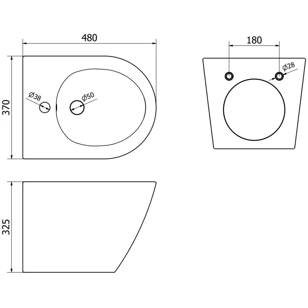 Mexen Innbyggingssett For Bidet Fenix b Ramme Med Lena Bidet Glanset Svart - 4