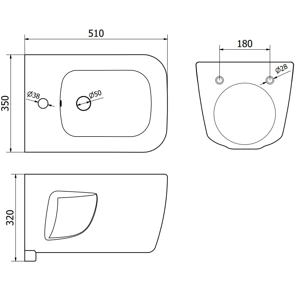 Mexen Innbyggingssett For Bidet Fenix b Ramme Med Margo Bidet Hvit - 4