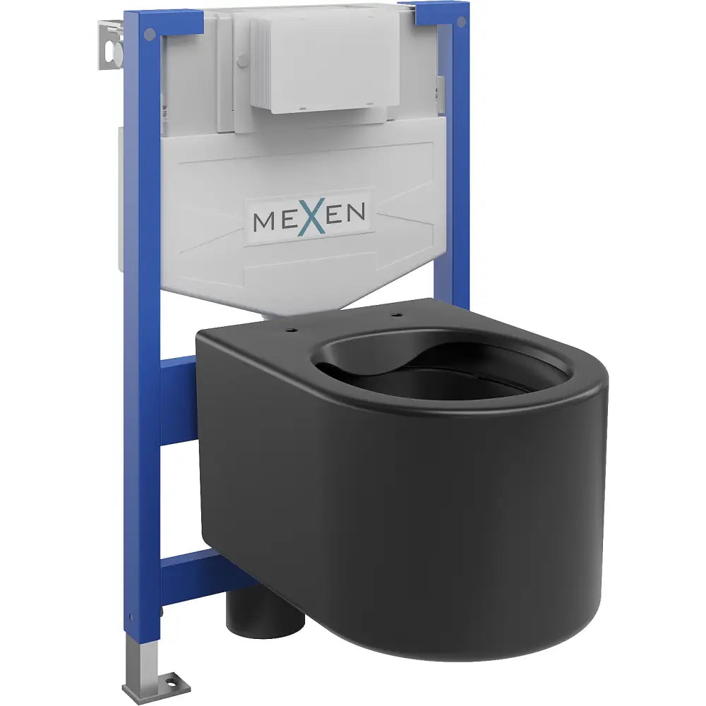 Mexen Innbyggingssett For Toalett Fenix Xs-f Stellet Med Sofia Toalettskål Matt Svart - 6803354xx - 1