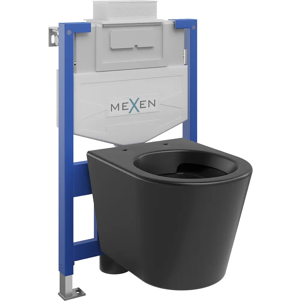 Mexen Innbyggingssett For Toalett Fenix Xs-u Med Toalettskål Rico Matt Svart - 6853372xx - 1