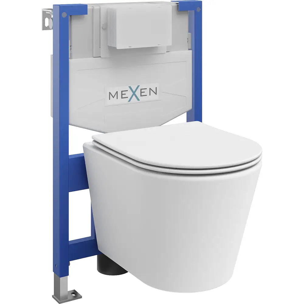 Mexen Innbyggingssett For Toalett Med Fenix Xs-f Ramme Inkludert Rico Toalettskål Og Soft-close Sete Matt Hvit - 1