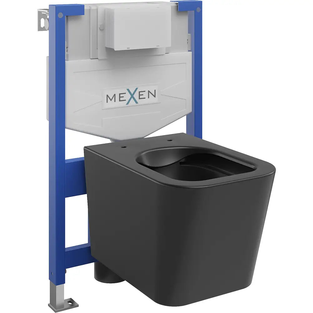 Mexen Innbyggingssett For Toalettramme Fenix Xs-f Med Toalettskål Teo Matt Svart - 6803385xx - 1