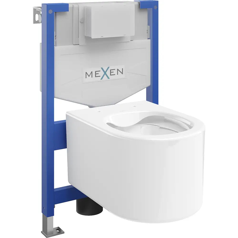 Mexen Innebygd Wc-sett Stelasje Fenix Xs-f Med Wc-skål Sofia Hvit - 6803354xx - 1