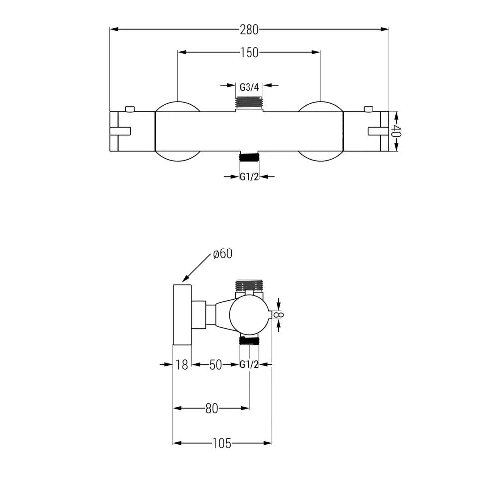 Mexen Kai Termostatisk Dusjbatteri Hvit - 77150- - 2