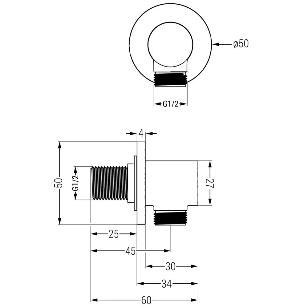 Mexen Kai Vinkeltilkobling Hvit - 79341- - 2