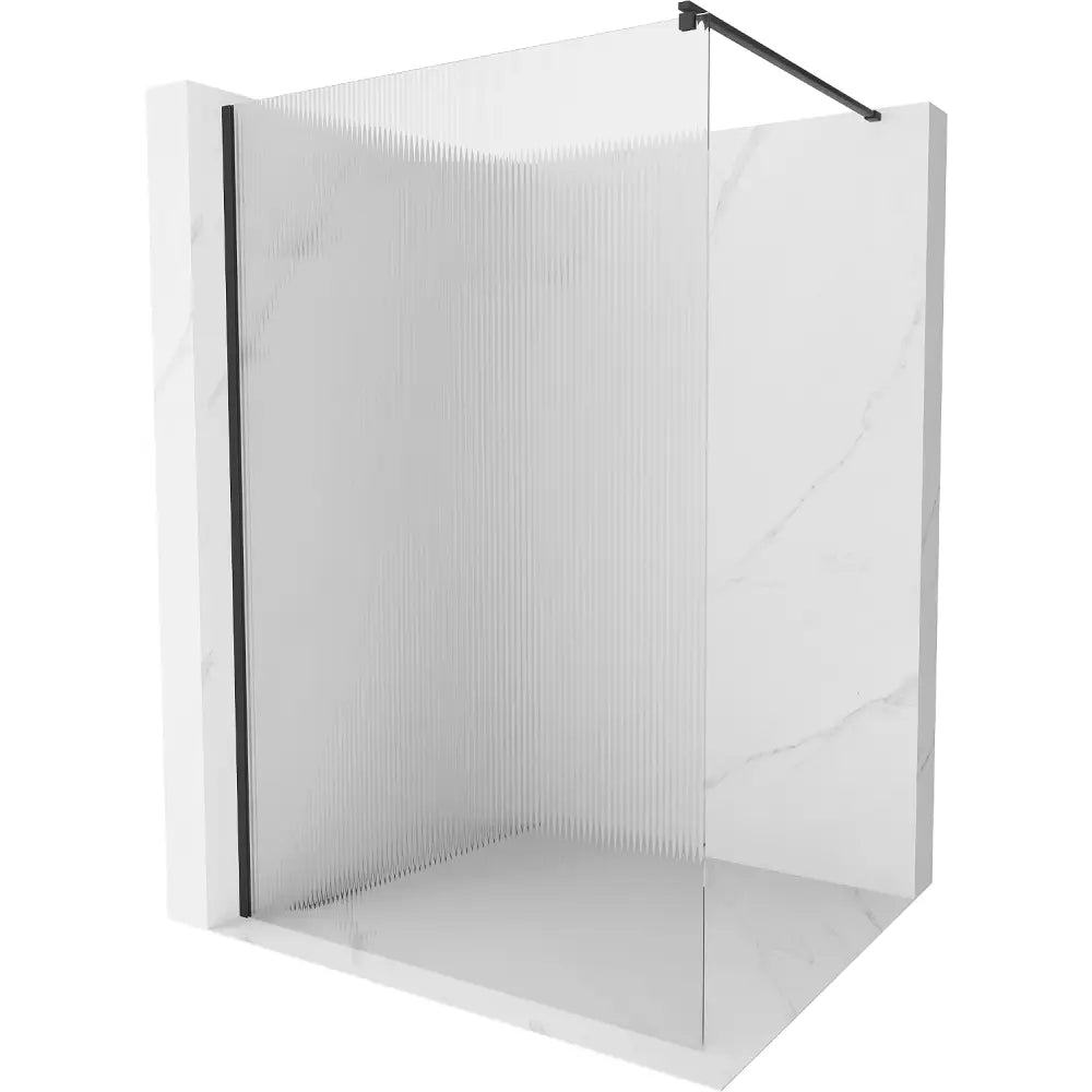 Dusjvegg 120x200 Cm Striper 8 Mm Svart