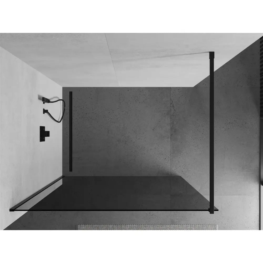 Mexen Kioto Dusjvegg Walk-in 110x200 Cm Grafitt 8 Mm Svart - 800-110-101-70- - 4