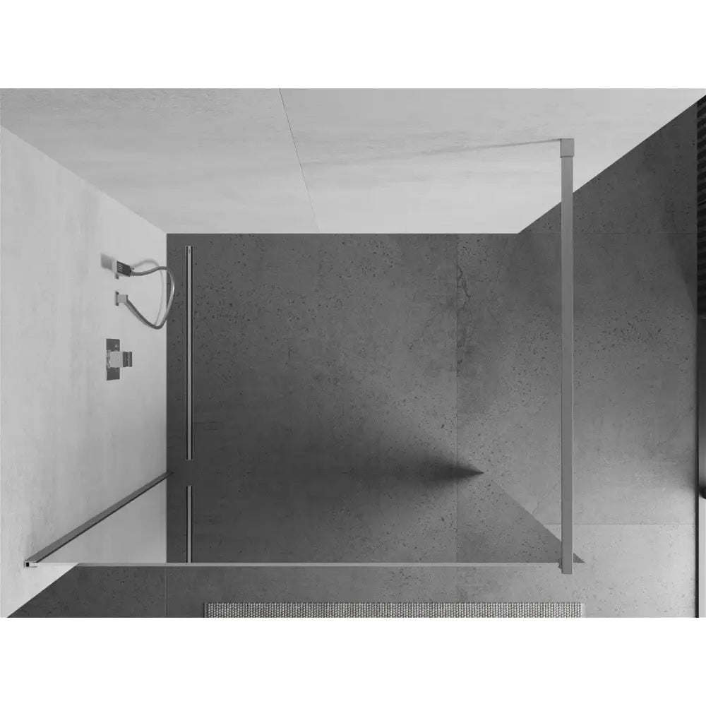Dusjvegg 130x200 Cm Speil 8 Mm Krom