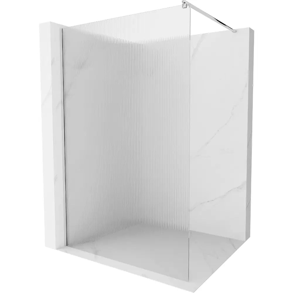 Dusjvegg 140x200 Cm Striper 8 Mm Krom