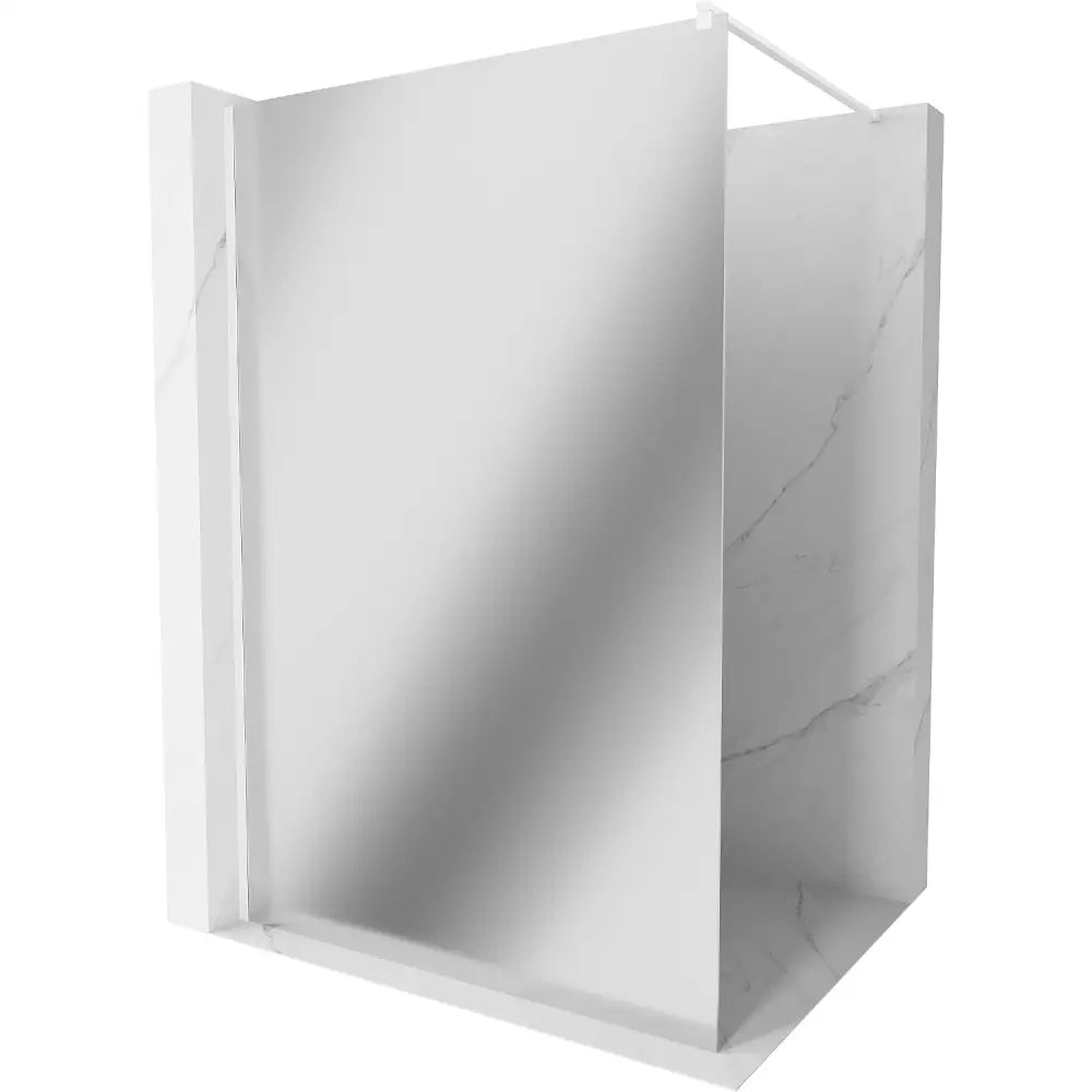 Dusjvegg 80x200 Cm Speil 8 Mm Hvit