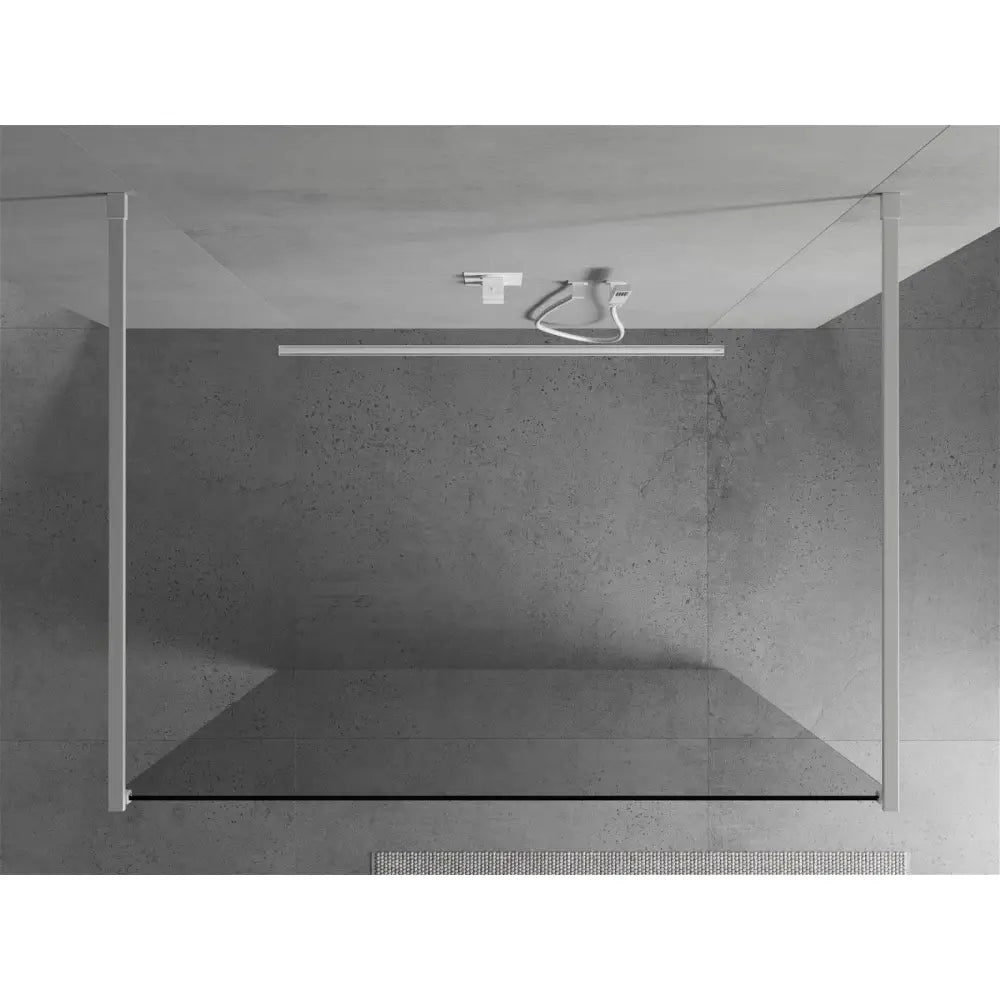 Dusjvegg 105x200 Cm Gjennomsiktig 8 Mm Hvit S1