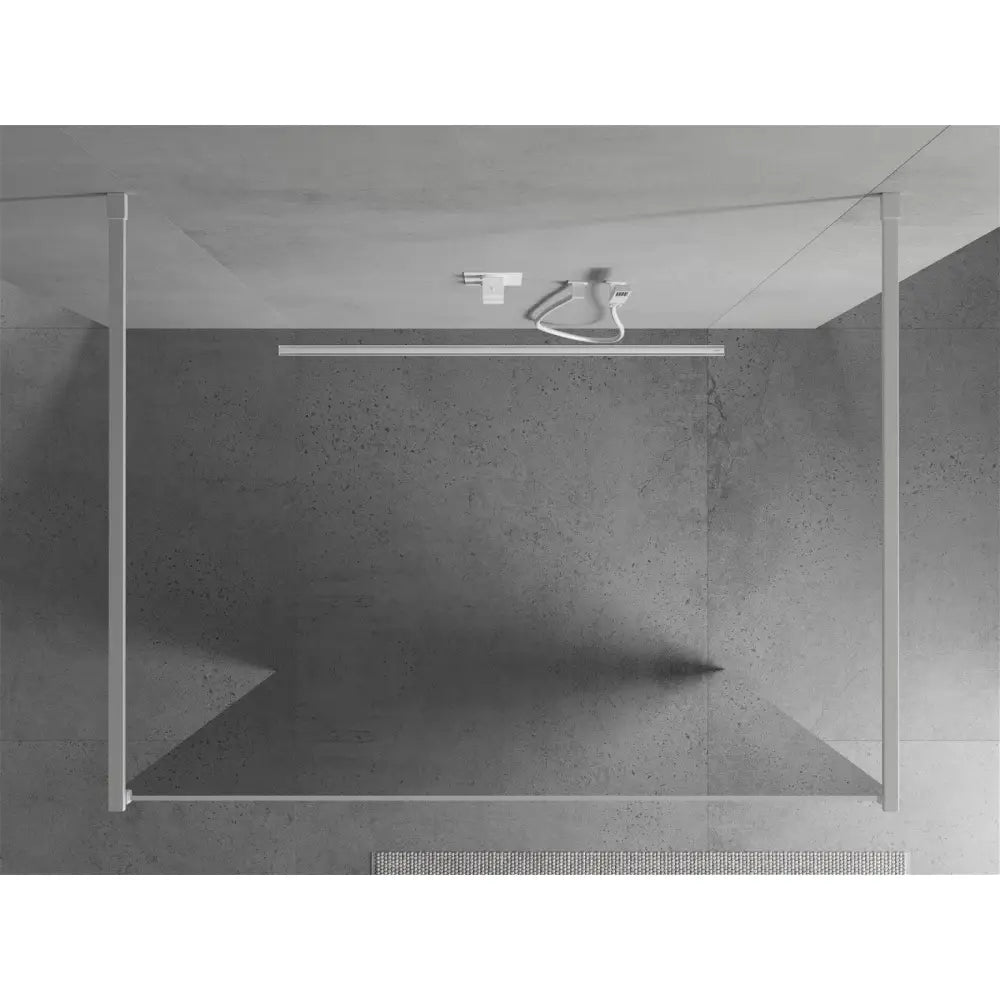 Dusjvegg 110x200 Cm Speil 8 Mm Hvit S1