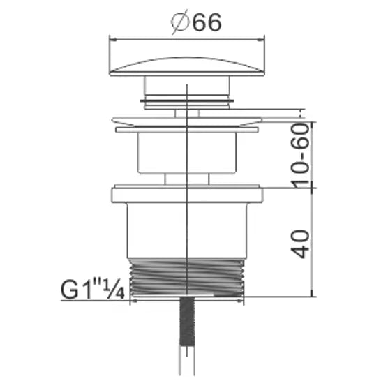 Mexen Klikk-klak Universellkork Svart - 79930 - 2