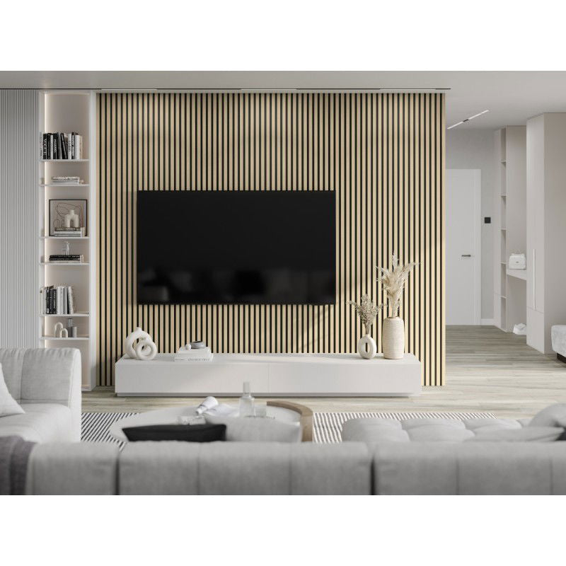 Veggplater kjøkken 275 x 30 cm eik sand/svart Akustisk Mexen Lam – S100-275307-3015-001