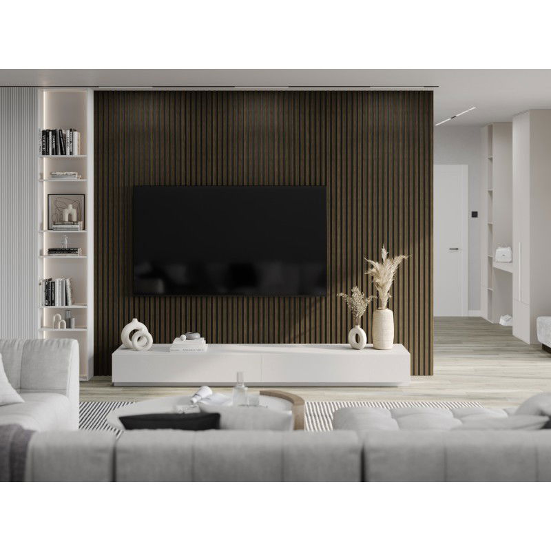 Veggplater kjøkken 275 x 30 cm heban brun trestruktur Akustisk Filtbakside Mexen Lam – S100-275307-3015-020