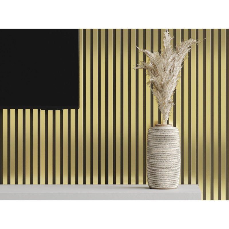 Veggplater kjøkken 275x31,5 cm gyllen trestruktur Akustisk Mexen Lam – S100-275317-2812-057