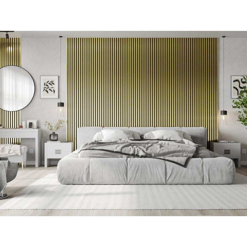 Veggplater kjøkken 275x31,5 cm gyllen trestruktur Akustisk Mexen Lam – S100-275317-2812-057