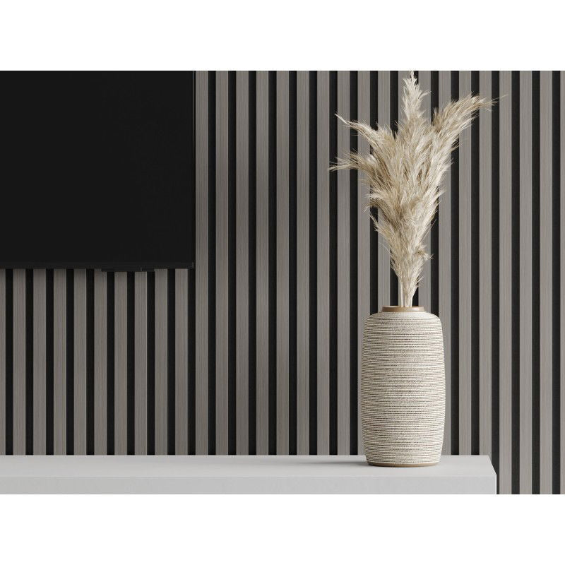 Veggplater kjøkken 275 x 30 cm grå eik, akustisk, Mexen Lam – S105-275307-3015-006