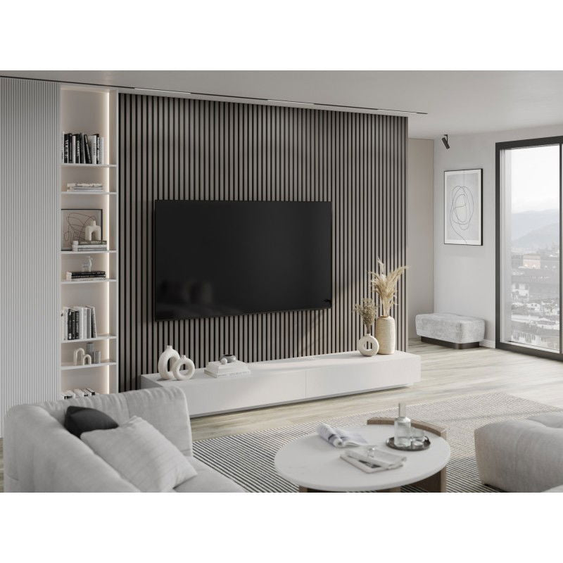 Veggplater kjøkken 275 x 30 cm grå eik, akustisk, Mexen Lam – S105-275307-3015-006