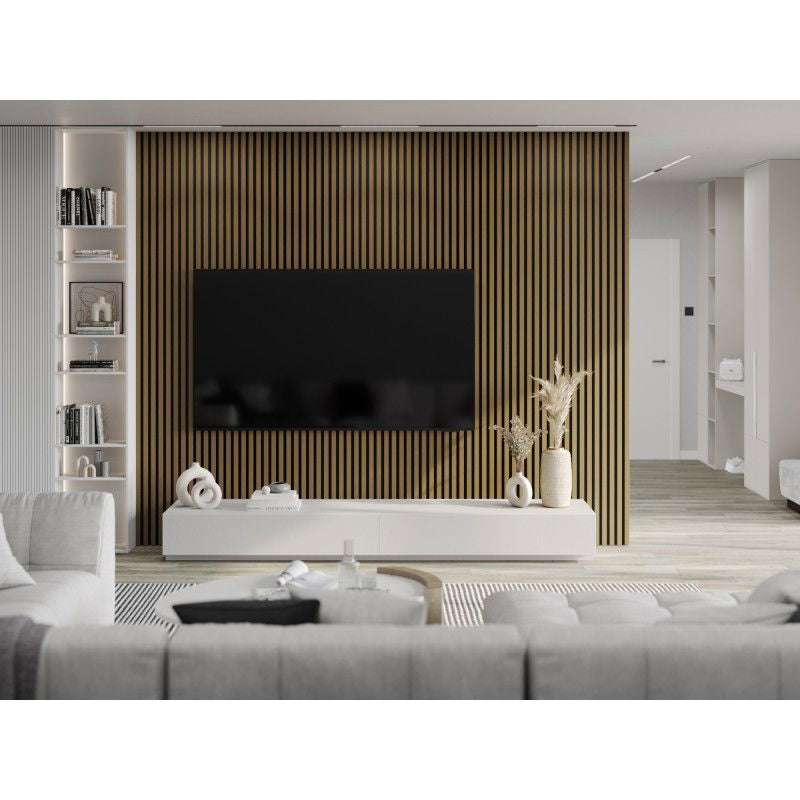 Veggplater kjøkken 275 x 30 cm teak gyllen Akustisk Mexen Lam – S105-275307-3015-014