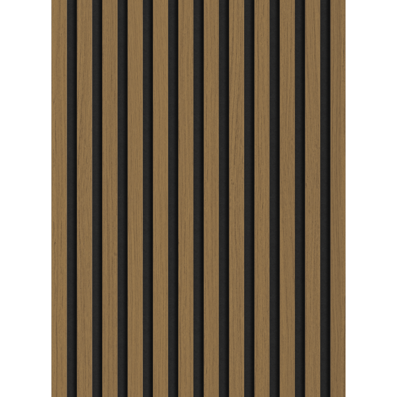 Veggplater kjøkken 275 x 30 cm teak gyllen Akustisk Mexen Lam – S105-275307-3015-014