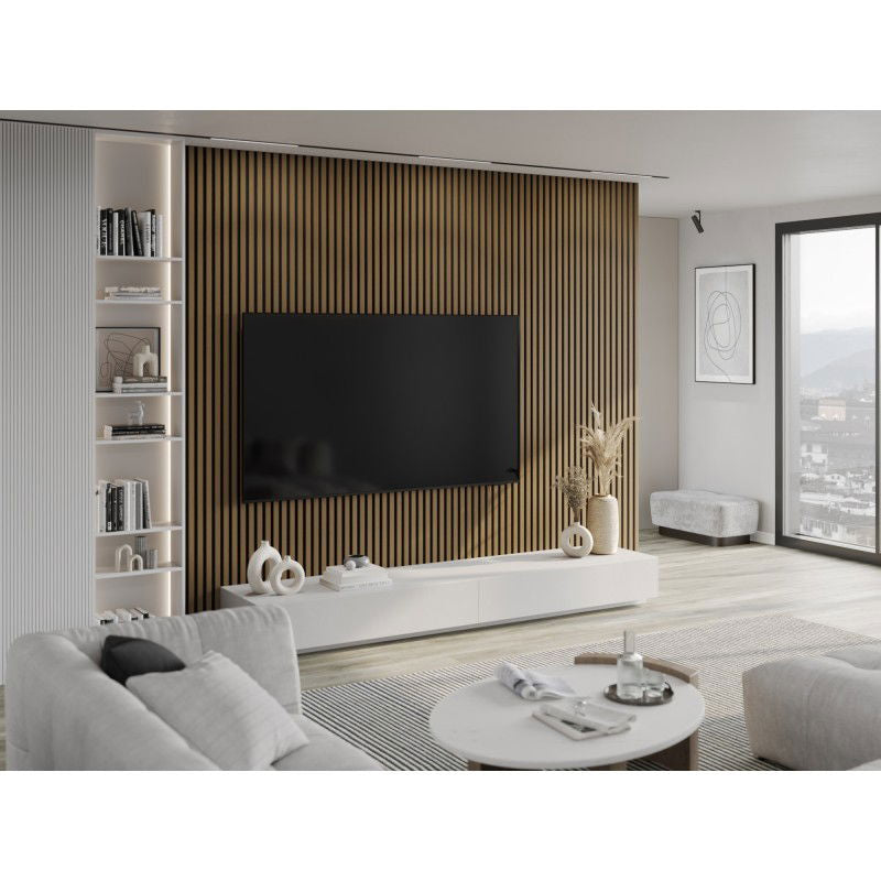 Veggplater kjøkken 275 x 30 cm teak gyllen Akustisk Mexen Lam – S105-275307-3015-014