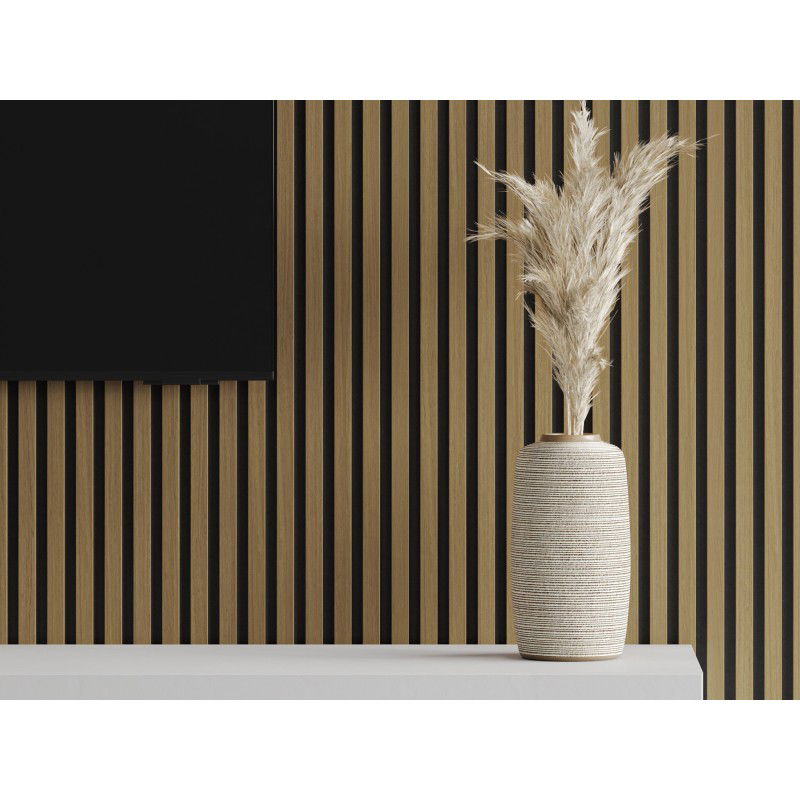 Veggplater kjøkken 275 x 30 cm teak gyllen Akustisk Mexen Lam – S105-275307-3015-014