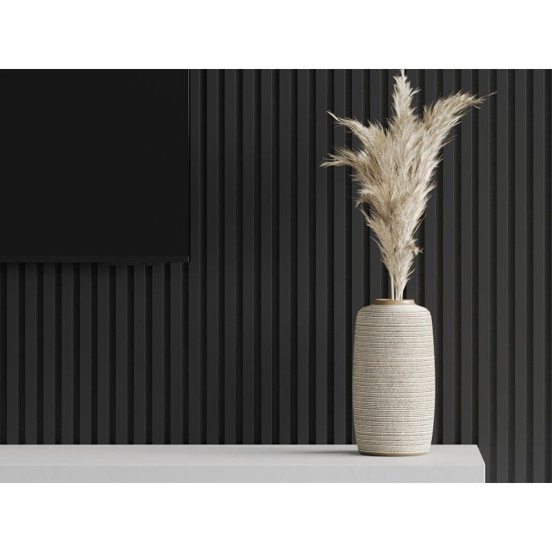 Veggplater kjøkken 275x31,5 cm svart matt Akustisk Mexen Lam – S105-275317-2812-053