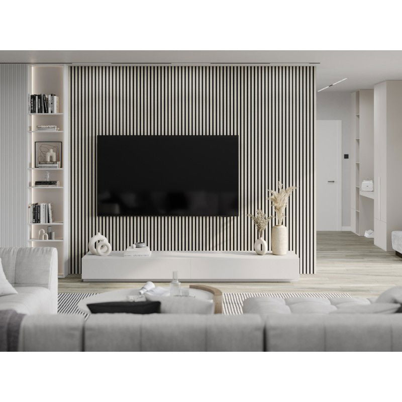 Veggplater kjøkken 275x31,5 cm grå len-struktur Akustisk Mexen Lam – S105-275317-2812-068