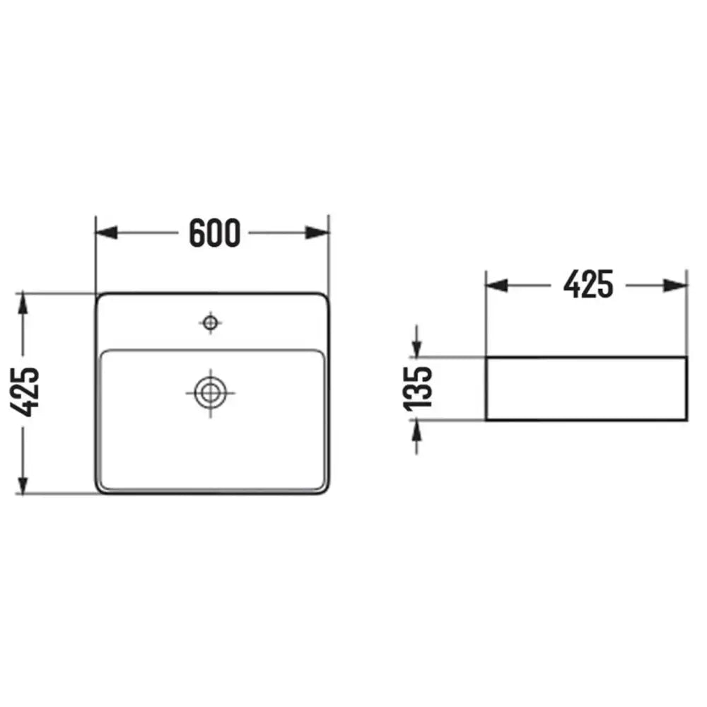 Mexen Lara Servant for Benkeplate 60x42 Cm Hvit