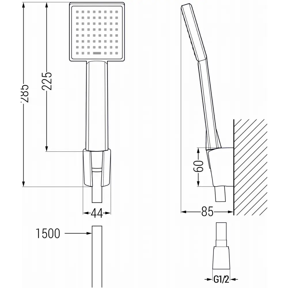 Mexen Libra R45 Badekarsbatteri med Dusjsett Svart - 74513r45