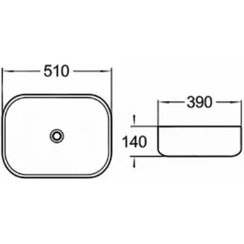 Mexen Lorita Benkeplatevask 51x39 Cm Svart/gull