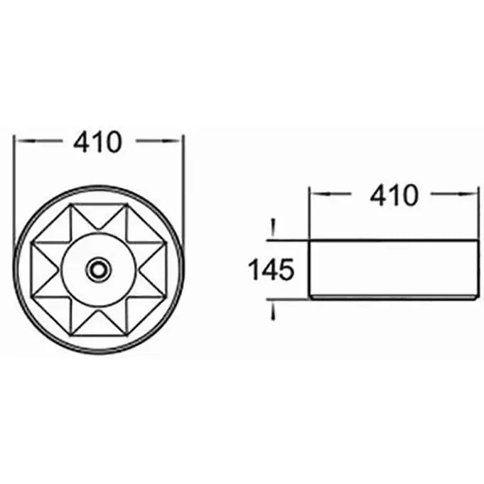 Mexen Lupita Benkeplatevask 41x41 Cm Blå