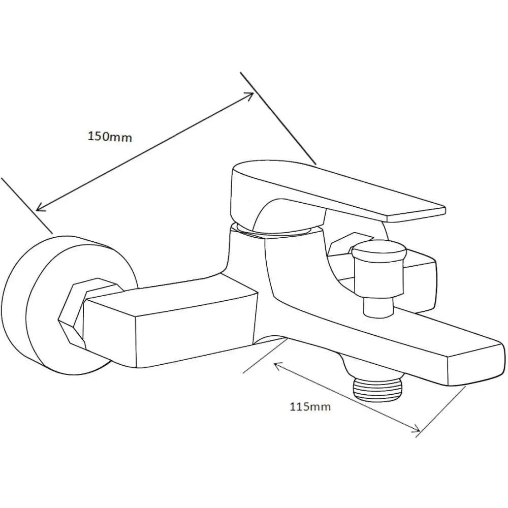 Mexen Lynx R62 Badekarsbatteri Med Dusjsett Krom - 74593r62 - 2