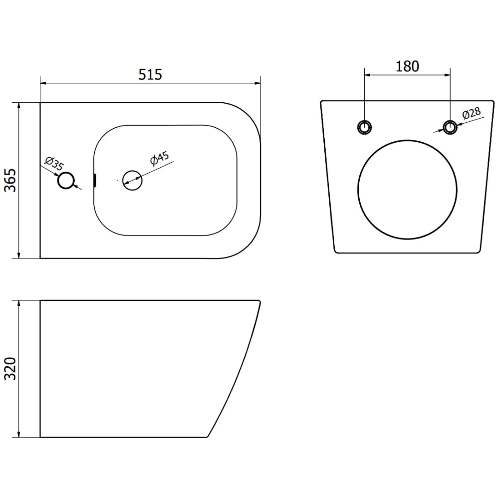 Mexen Madox Hengende Bidet Hvit - 3