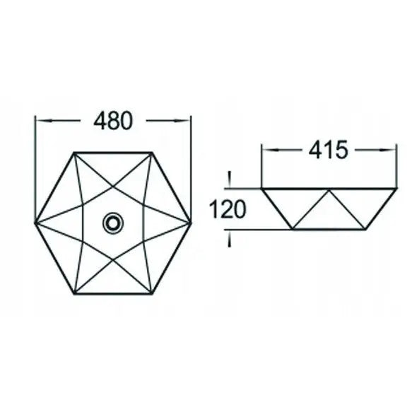 Mexen Mery Servant for Påmontering 48x41 Cm Matt Svart