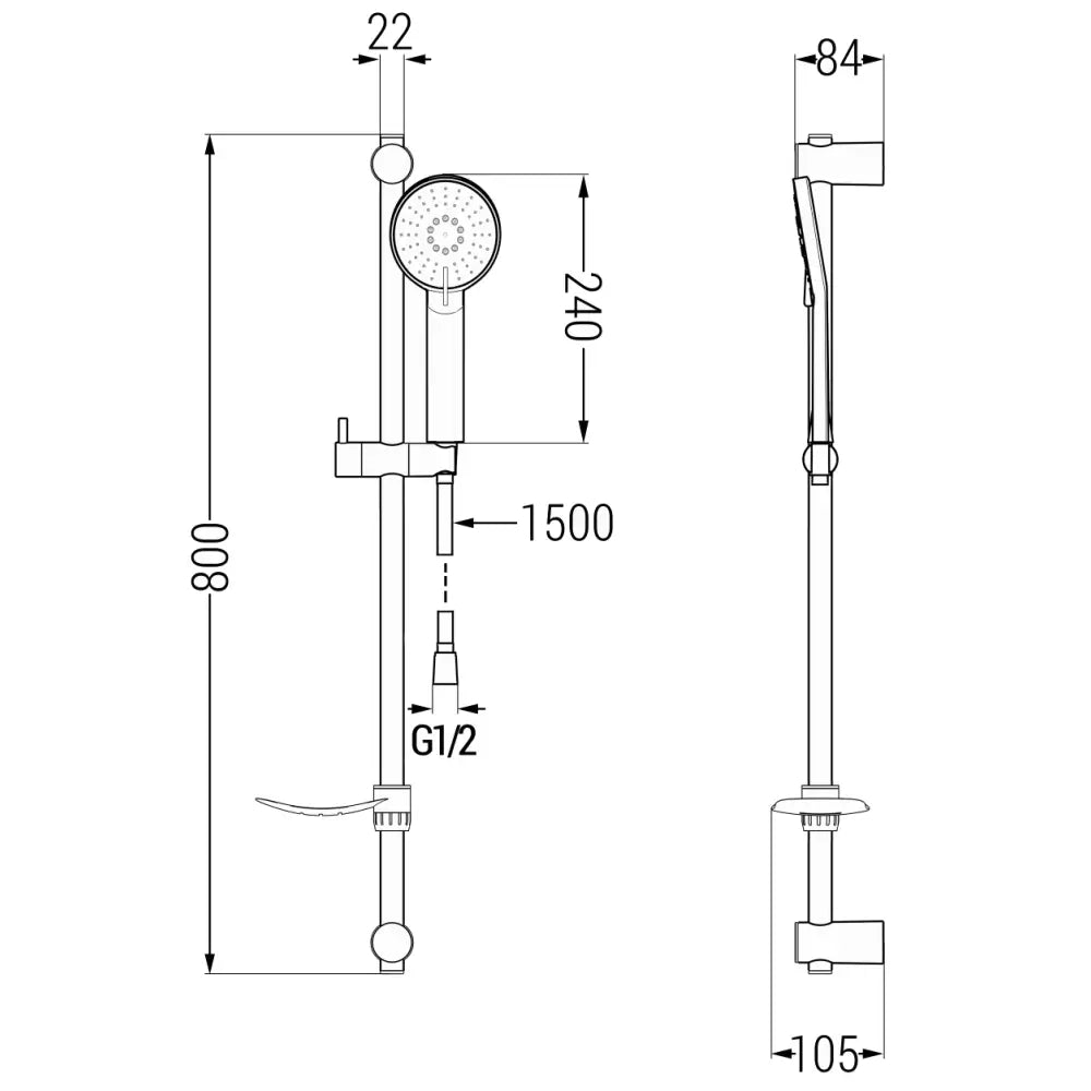 Mexen Milo Df40 Badekarpakke Krom - 71303df40 - 4