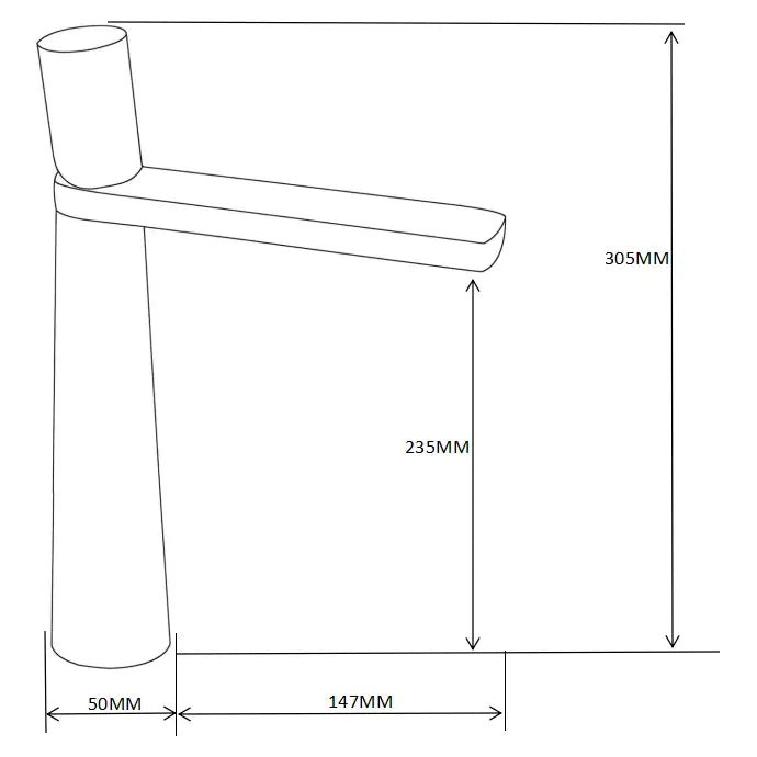 Mexen Nox Høy Servantbatteri Krom - 744210- - 2