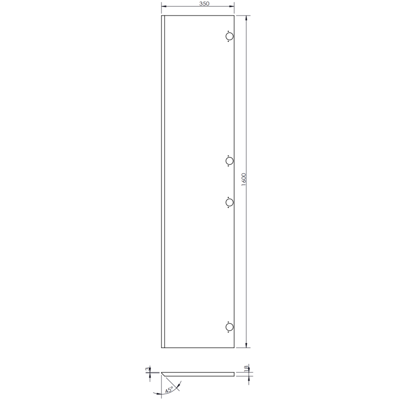 Høyskap bad 35 cm Hvit matt 1 dør Silent System Mexen Orio – 91A11-03016-1-BF01