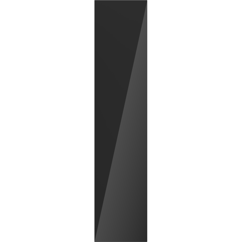 Høyskap bad 35 cm Svart Høyglans 1 Dør Silent System Mexen Orio – 91A11-03016-1-BF70