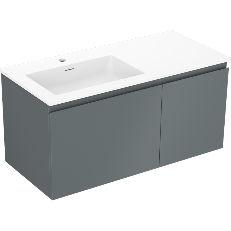 Servantskap med vask 100 cm grafitt/hvit matt Mexen Orio – 91A13-10047-3-BBFF66-W18L01