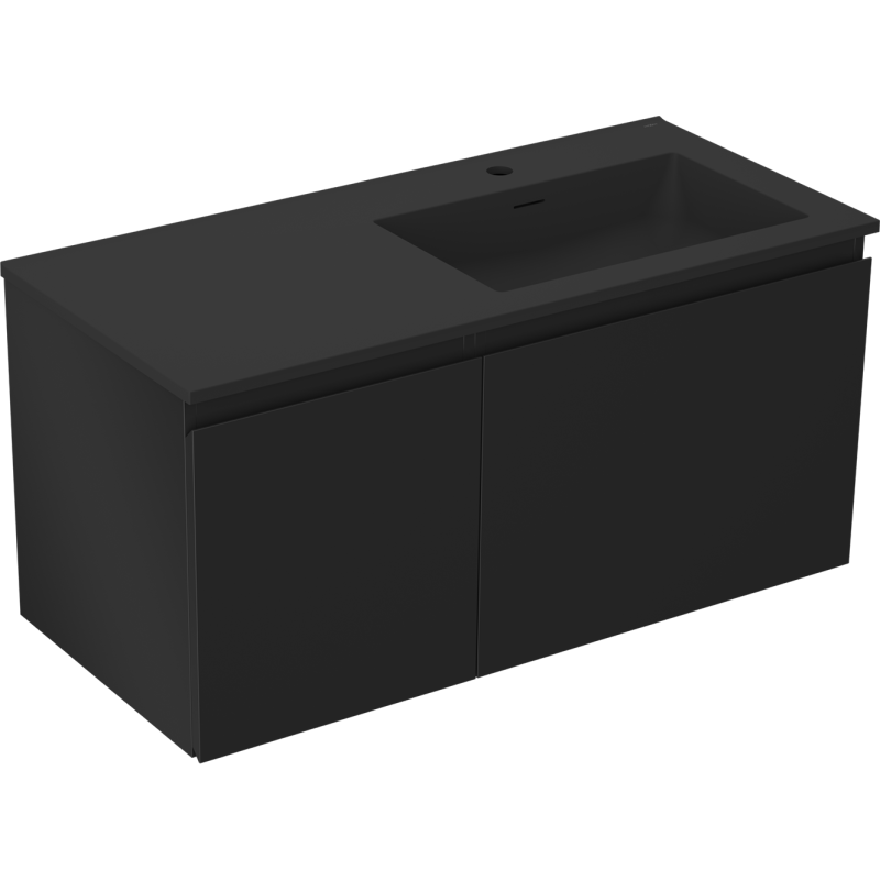 Servantskap med vask 100 cm svart matt høyre Mexen Orio Otis – 91A13-10047-3-BBFF71-W18P71
